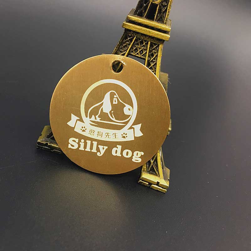 Spot metal tag custom custom pet order blank round brass Dog Tag